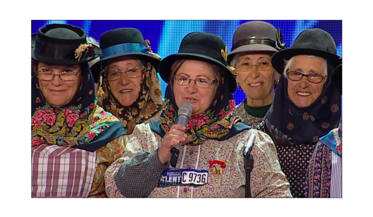 o Cante na TV grupo de cantadeiras em programa da TV